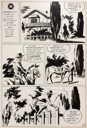 André Oulié - Les aventures de Zorro - Justice de l'ouest - Planche originale