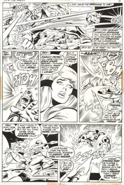 John Buscema - Fantastic Four - Crystal Quicksilver Human Torch Omega - Planche originale