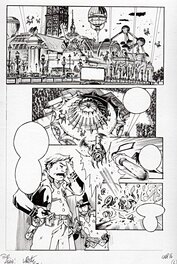 City Hall, chapitre 16 planche 6. Le Grand Palais revu et corrigé dans un Paris steampunk.