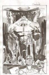 Splash page prelim batman white knite issue 2