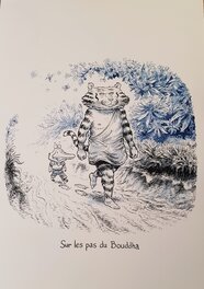 Original Illustration - Sur les pas du Bouddha