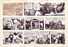 Frank Robbins - Johnny Hazard, "Lost dynasty", planche du weekend, 11/12/1971 - Planche originale