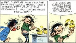 Franquin : Gaston Lagaffe, Gag n° 718 (détail).