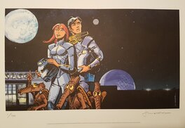 Jean-Claude Mézières - Tirage Valérian. Signée numérotée - Original art