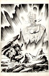 John Buscema - John BUSCEMA_ Unpublished art for "Silver Surfer Judgement Day" - Planche originale