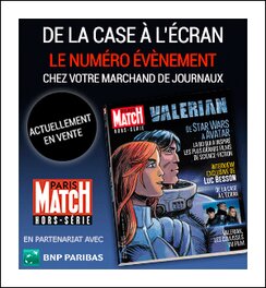 Annonce-Presse pour la sortie du Paris Match Spécial Valérian
