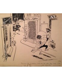 Albert Georges Badert - Prenons par l'avenue (AG Badert) - Original Illustration
