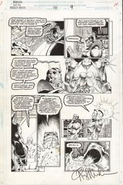 Angel Medina - Warlock and the Infinity Watch #10, pg. 9 - Thanos backstabs Thanos by Angel Medina & Bob Almond - Planche originale
