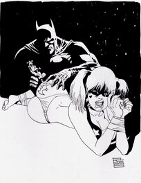 Eduardo Risso - Harley QUINN AND BATMAN TATTOOING ASS BY EDUARDO RISSO - Original Illustration