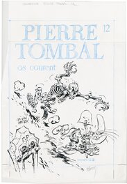 Marc Hardy - Pierre Tombal, couverture du tome 10, "Os courent". - Couverture originale