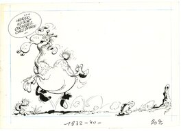 André Franquin - Monstre Franquin - Spirou 1832 - Original Illustration