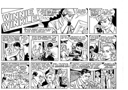 Planche originale (Sunday) de Winnie Winkle par Frank Bolle