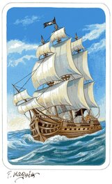 Florence Magnin - Bateau Pirate - Original Illustration