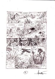 Mohamed Aouamri - Mortepierre t2 - Les guerriers de rouille - crayonné préparatoire pl 8 - Original art
