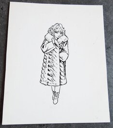 Dany - Femme au manteau - Original Illustration