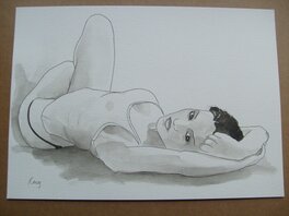 Kevin way - Femme allongée - Original Illustration