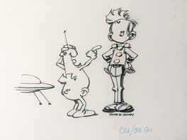 Janry - Cul de lampe Spirou - Original Illustration