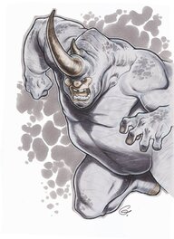 Sylvain Guinebaud - Fanart-Le Rhino - Œuvre originale