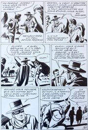 André Oulié - Les aventures de Zorro - Au bord de l'abîme - Planche originale