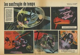 La première planche des Naufragés du temps de Gillon et Forest La première planche des Naufragés du temps de Gillon et Forest