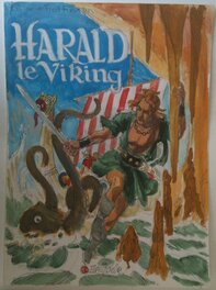 Fred & Liliane Funcken - Harald le viking - projet de couverture - Couverture originale