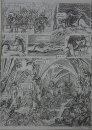 Dany - Les guerrières de Troy - L'or des profondeurs - dessin préparatoire - Œuvre originale