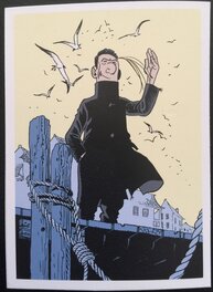 Carte de présentation du personnage de Monsieur Novembre dans " Spirou " n°3859, recto.