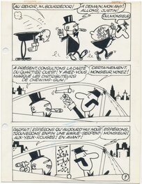 Jacques Devos - Mini-Récit 232, "Bague à tel", pl.7. - Planche originale