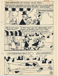 Jacques Devos - Mini-Récit 232, "Bague à tel", pl.9. - Planche originale