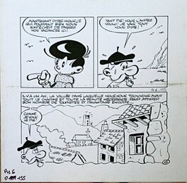 Dupa - Les Sonneurs de fond est une histoire de 40 planches, format carré 23 x 24 cm, encre de Chine. - Comic Strip