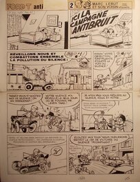 Marc Lebut et son Voisin, « Ford T antipollution », planche 1, 1972.