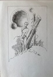 Ciro Tota - Aquablue - ex-libris ? - Original Illustration
