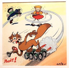 Nanar et Jujube, couverture de Vaillant de 1965 (couleur par Gotlib)