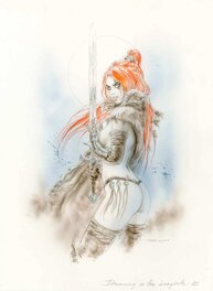 Luis Royo - Dreaming in the labyrinth - Illustration originale