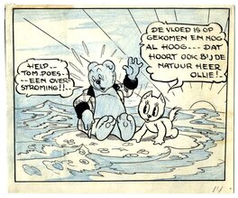 Marten Toonder - Tom Poes - Tom Pouce - Planche originale