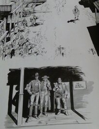 Dessin dans L'Homme qui tua Lucky Luke - Edition CANAL BD et dans le TL des Editions Black and White Dessin dans L'Homme qui tua Lucky Luke - Edition CANAL BD et dans le TL des Editions Black and White