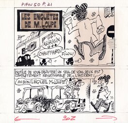 Planche originale de Monsieur Loupe