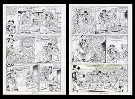 Sergio Asteriti - TOPOLINO 1634 - page 9A,10A - Planche originale