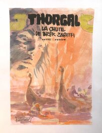 Grzegorz Rosinski - Thorgal 6 - La chute de Brek Zarith - coverture - Original Cover
