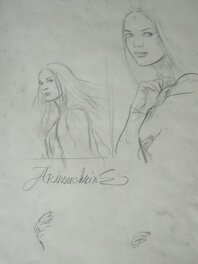 Andréi Arinouchkine - Alis (études de personnnages) - Original art