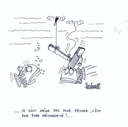 Barberousse - Pêche à la ligne - Original Illustration