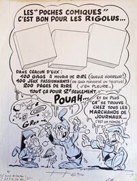 Cézard - Publicité Pif Poche Tristus - Illustration originale