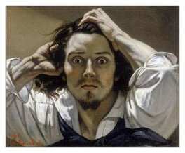 ... et son inspiration d'origine: "le désespéré", autoportrait de Gustave Courbet