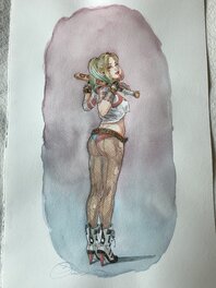 Paul Salomone - Harley Quinn - Illustration originale