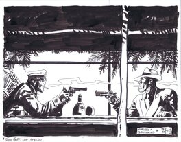 Jordi Bernet - Corto Maltese and Torpedo by Jordi Bernet - Œuvre originale