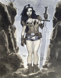 Mahmud Asrar - Steampunk Wonder Woman - Planche originale