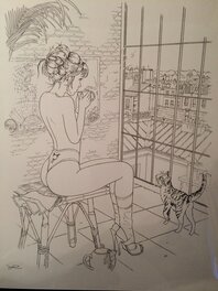 Lounis Chabane - Jolie vue - Original Illustration