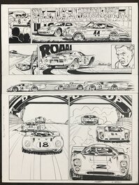 Christian Papazoglakis - 24 heures du mans - 1968 - 1969 - Planche originale