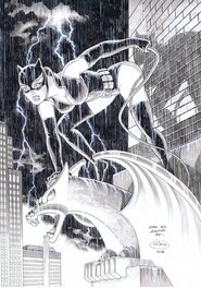 Jean-Yves Mitton - Catwoman par Mitton - Illustration originale