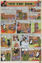 Planche 1 - Yoyo s'est évadé - scénario non crédité d'A.P Duchâteau - hebdo Tintin du 26 septembre 1951
